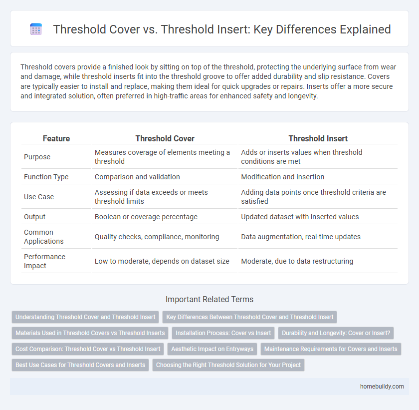 Threshold Cover vs. Threshold Insert: Key Differences Explained