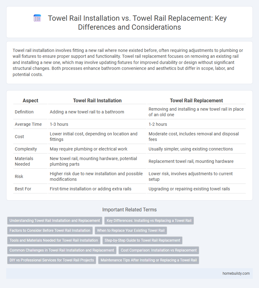 Towel Rail Installation vs. Towel Rail Replacement: Key Differences and Considerations