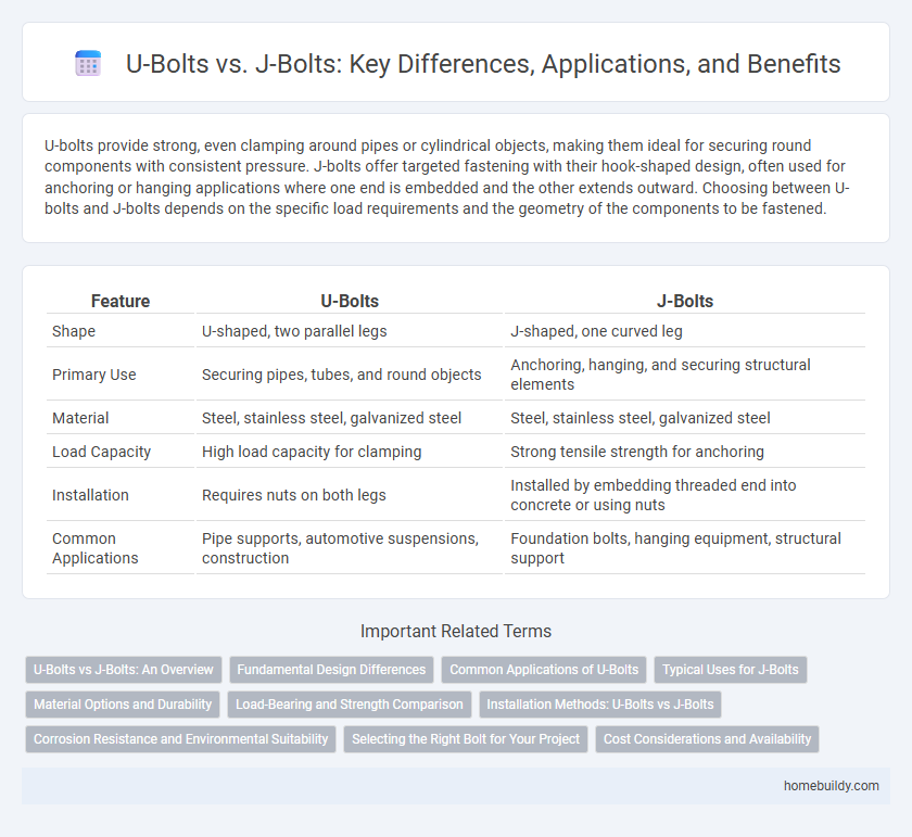 U-Bolts vs. J-Bolts: Key Differences, Applications, and Benefits