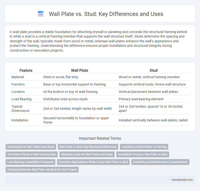 Wall Plate vs. Stud: Key Differences and Uses
