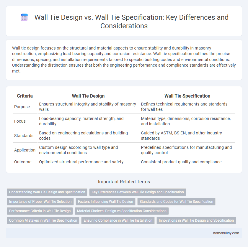 Wall Tie Design vs. Wall Tie Specification: Key Differences and Considerations