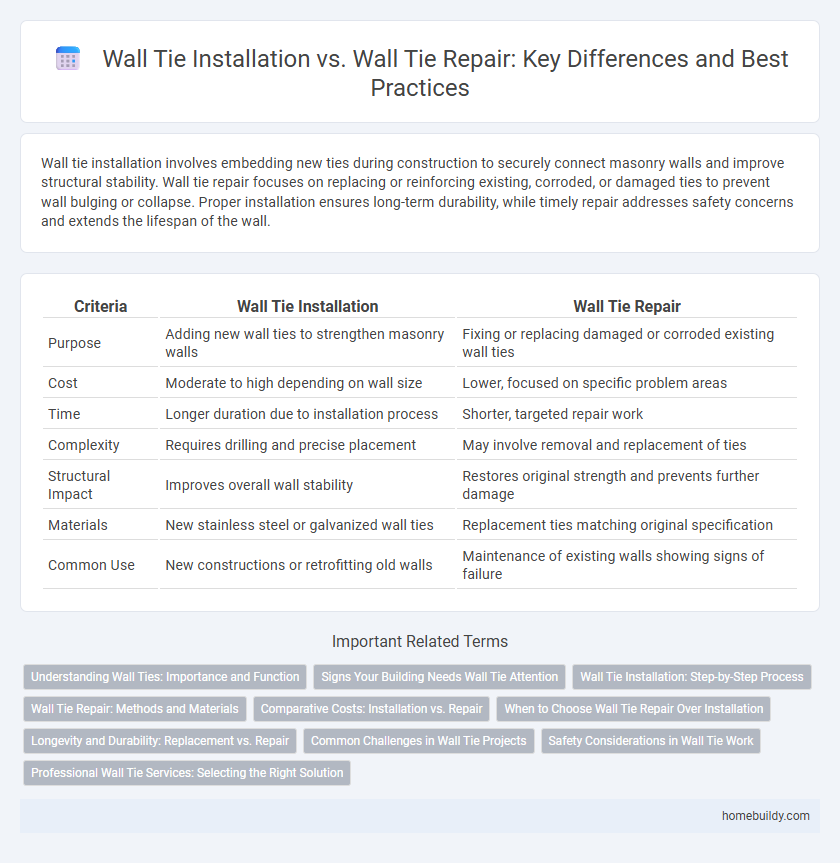 Wall Tie Installation vs. Wall Tie Repair: Key Differences and Best Practices