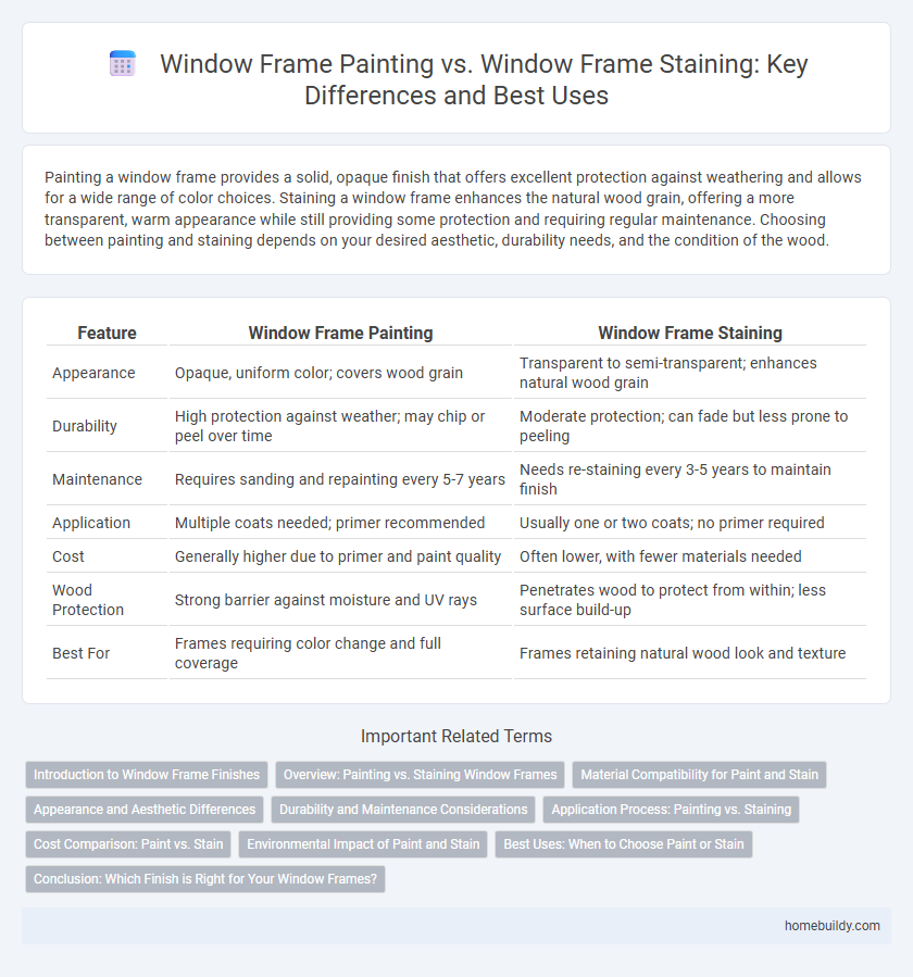 Window Frame Painting vs. Window Frame Staining: Key Differences and Best Uses