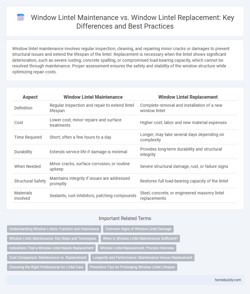 Window Lintel Maintenance vs. Window Lintel Replacement: Key Differences and Best Practices