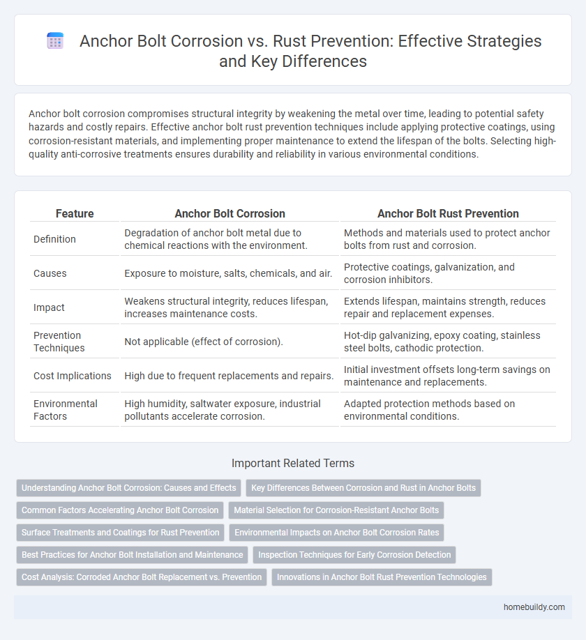 Anchor Bolt Corrosion vs. Rust Prevention: Effective Strategies and Key Differences