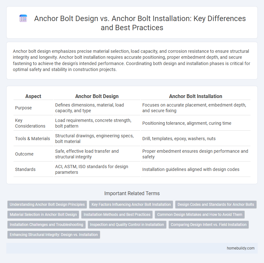 Anchor Bolt Design vs. Anchor Bolt Installation: Key Differences and Best Practices