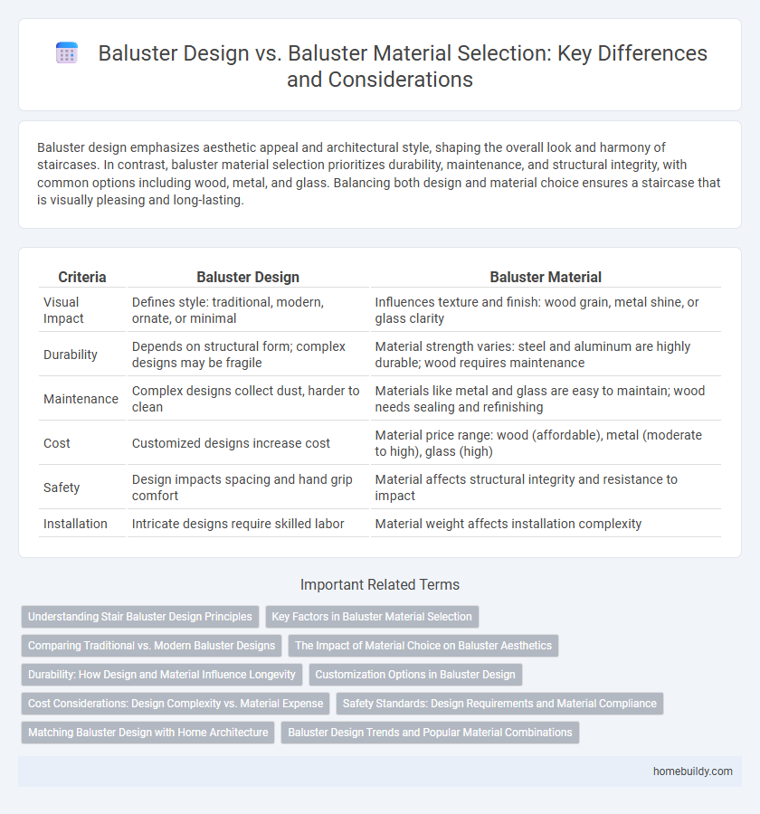 Baluster Design vs. Baluster Material Selection: Key Differences and Considerations