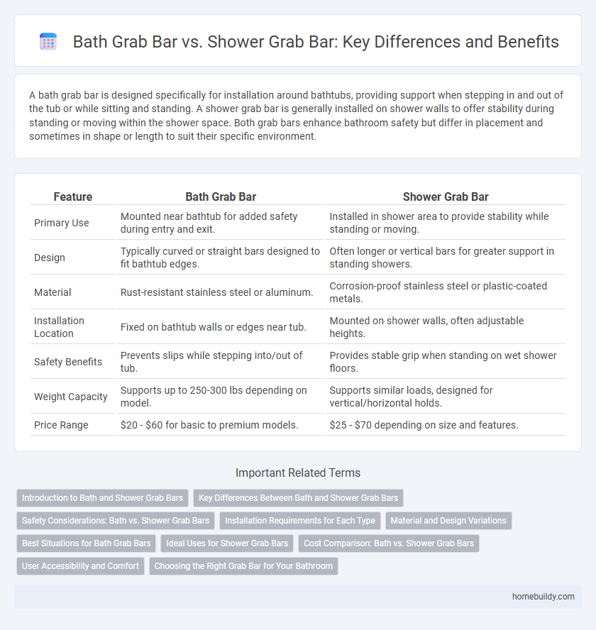 Bath Grab Bar vs. Shower Grab Bar: Key Differences and Benefits