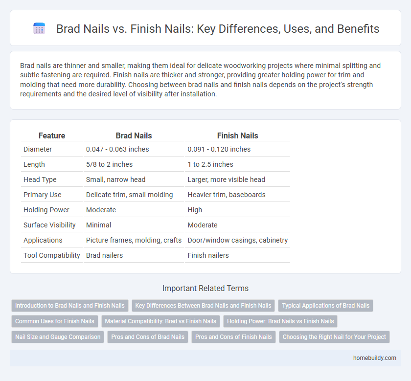 Brad Nails vs. Finish Nails: Key Differences, Uses, and Benefits