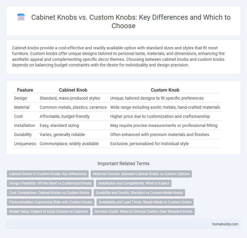 Cabinet Knobs vs. Custom Knobs: Key Differences and Which to Choose