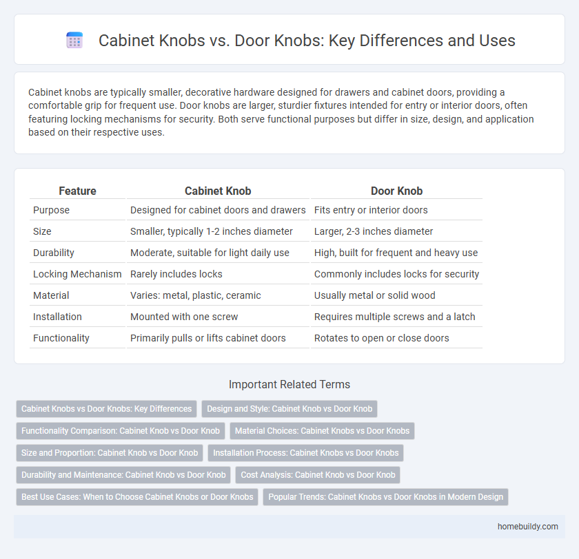 Cabinet Knobs vs. Door Knobs: Key Differences and Uses