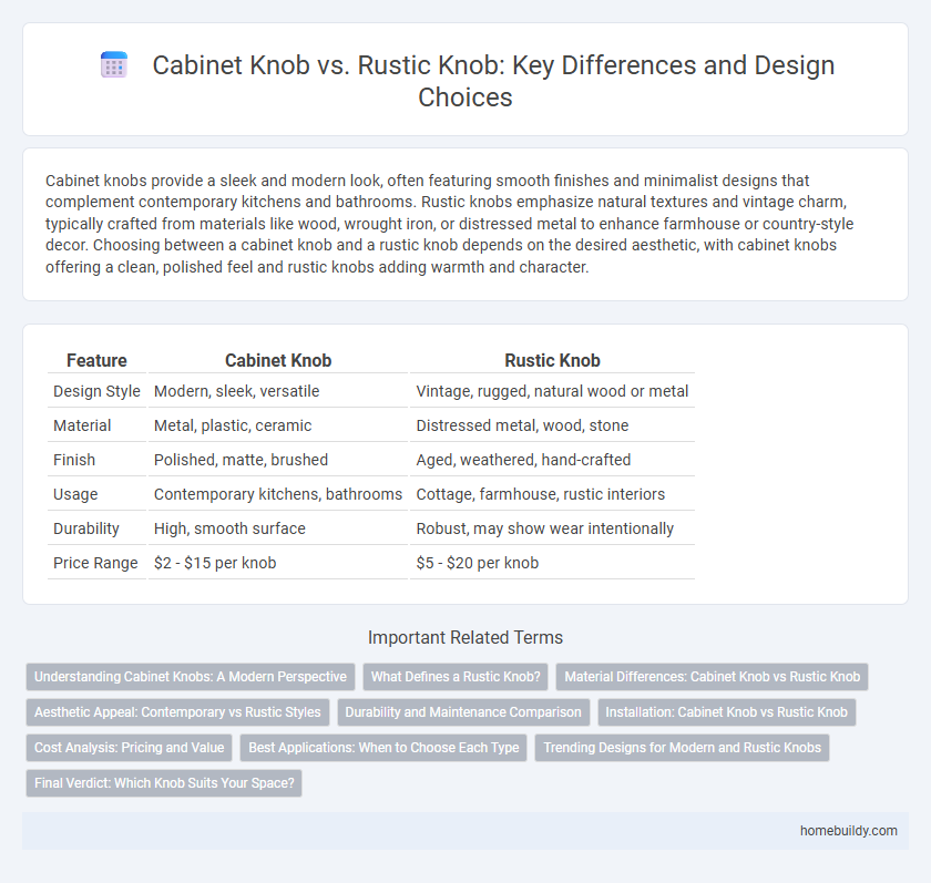 Cabinet Knob vs. Rustic Knob: Key Differences and Design Choices