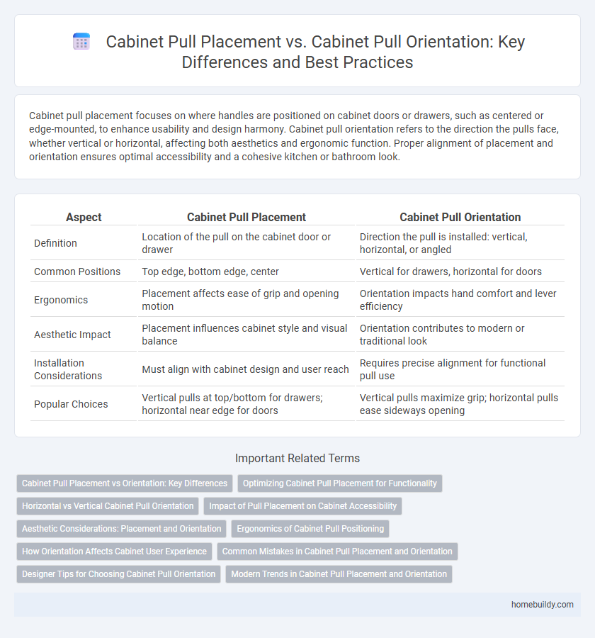 Cabinet Pull Placement vs. Cabinet Pull Orientation: Key Differences and Best Practices