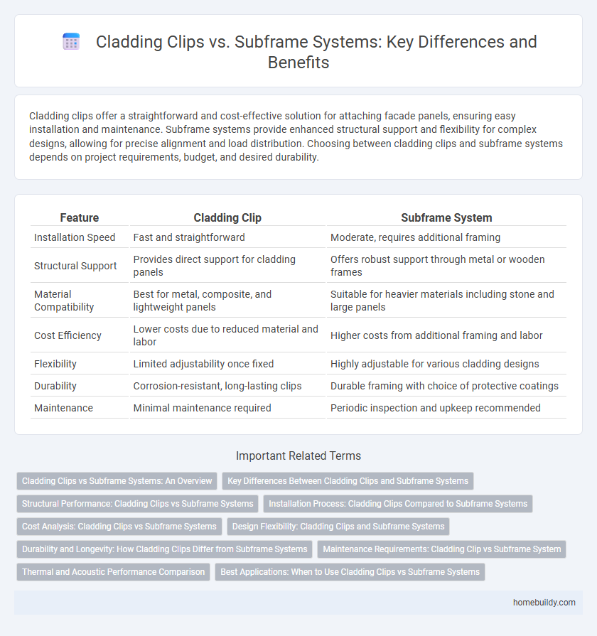 Cladding Clips vs. Subframe Systems: Key Differences and Benefits