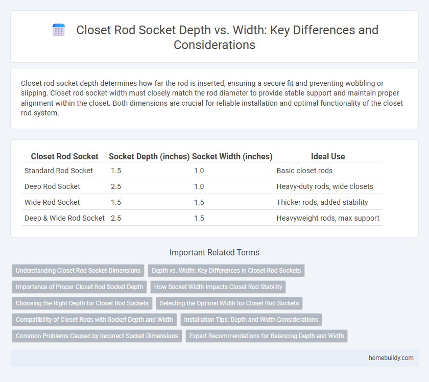 Closet Rod Socket Depth vs. Width: Key Differences and Considerations