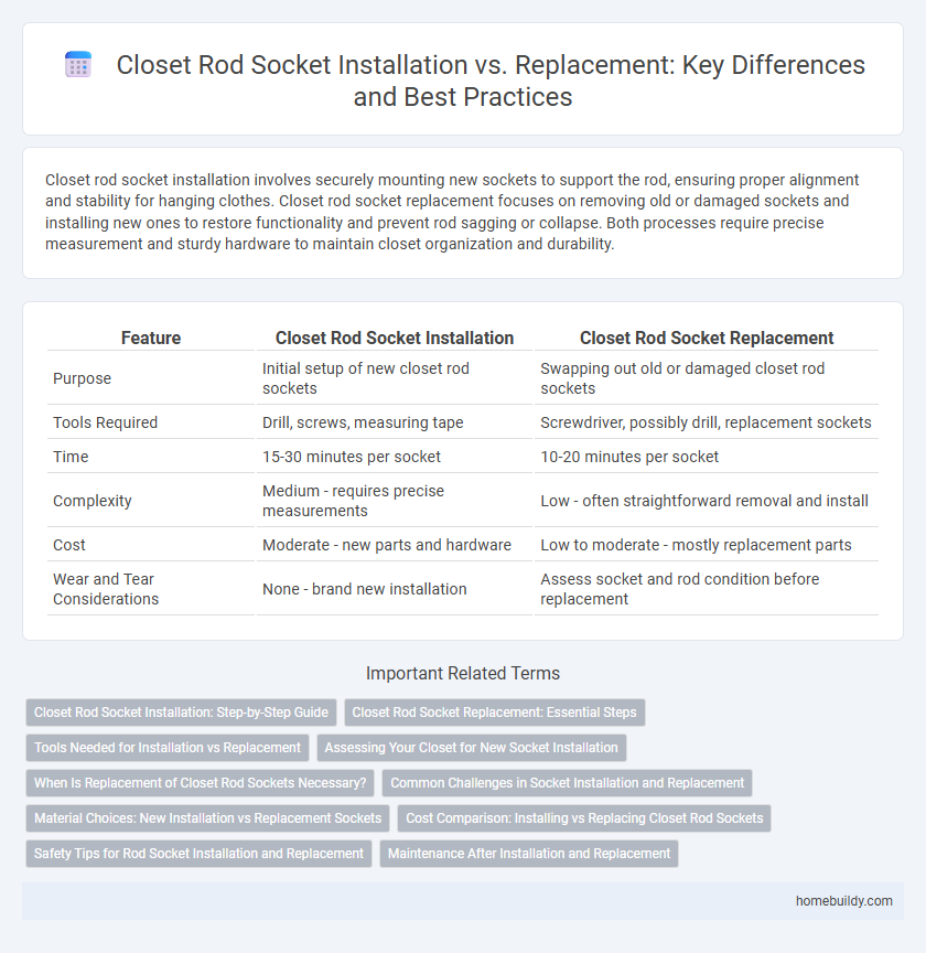 Closet Rod Socket Installation vs. Replacement: Key Differences and Best Practices