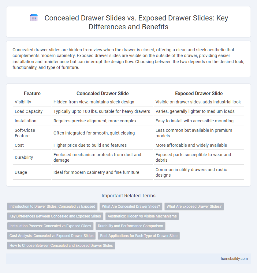 Concealed Drawer Slides vs. Exposed Drawer Slides: Key Differences and Benefits