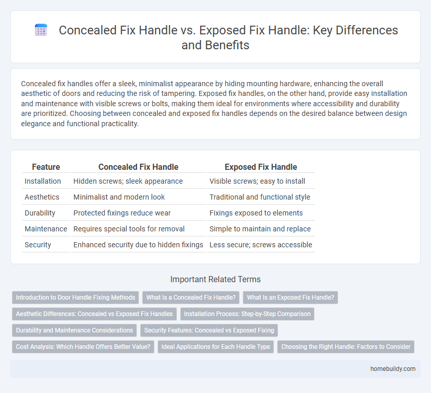 Concealed Fix Handle vs. Exposed Fix Handle: Key Differences and Benefits