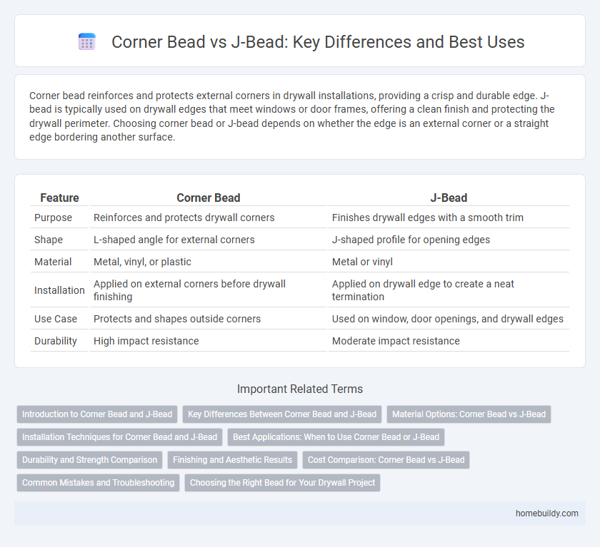 Corner Bead vs J-Bead: Key Differences and Best Uses