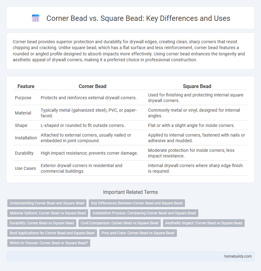 Corner Bead vs. Square Bead: Key Differences and Uses