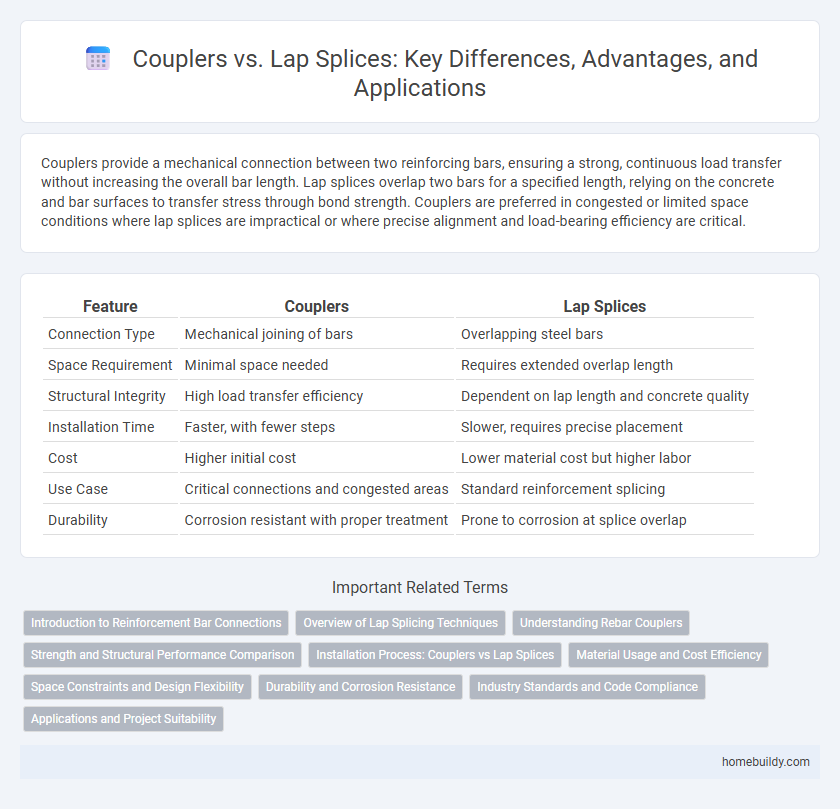 Couplers vs. Lap Splices: Key Differences, Advantages, and Applications