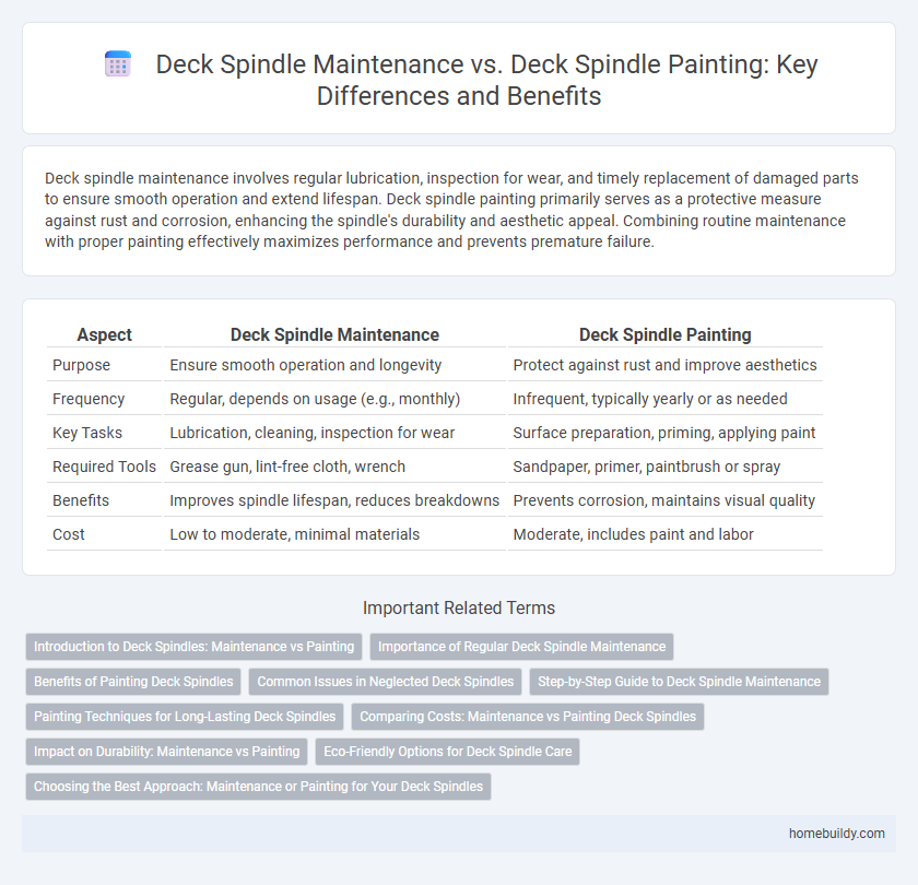 Deck Spindle Maintenance vs. Deck Spindle Painting: Key Differences and Benefits