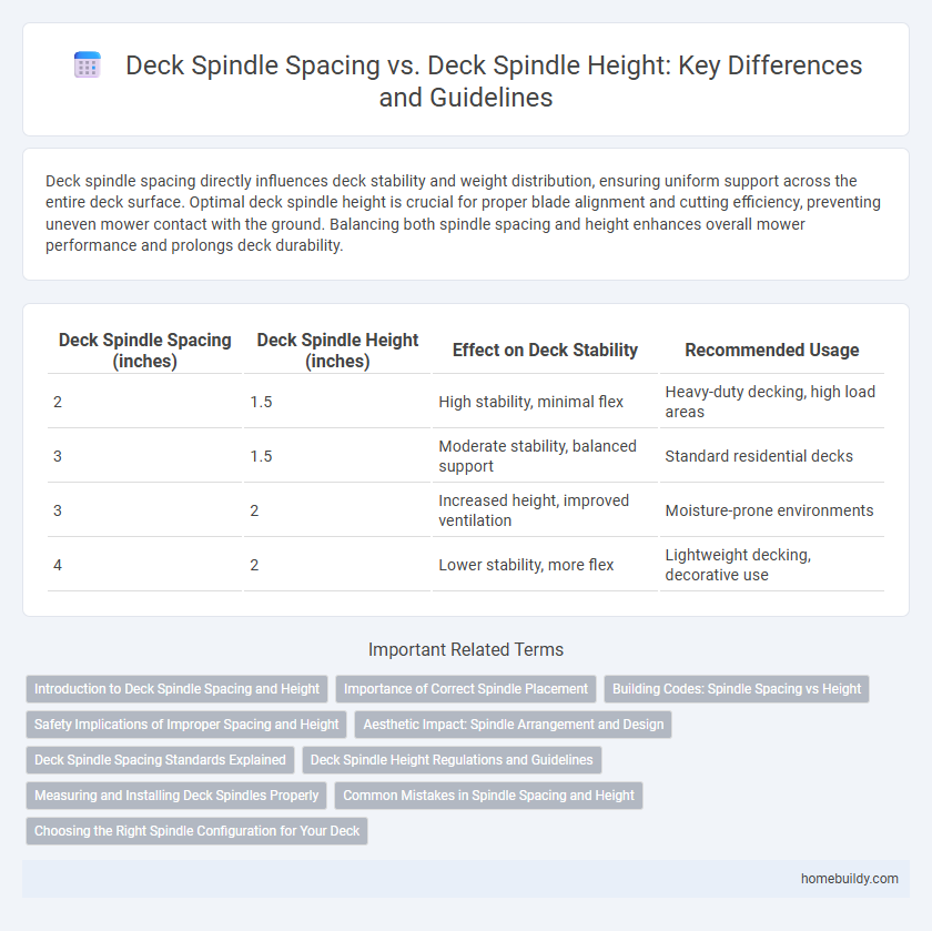 Deck Spindle Spacing vs. Deck Spindle Height: Key Differences and Guidelines