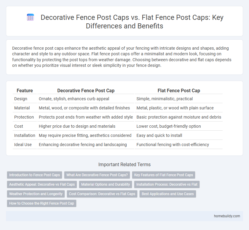Decorative Fence Post Caps vs. Flat Fence Post Caps: Key Differences and Benefits
