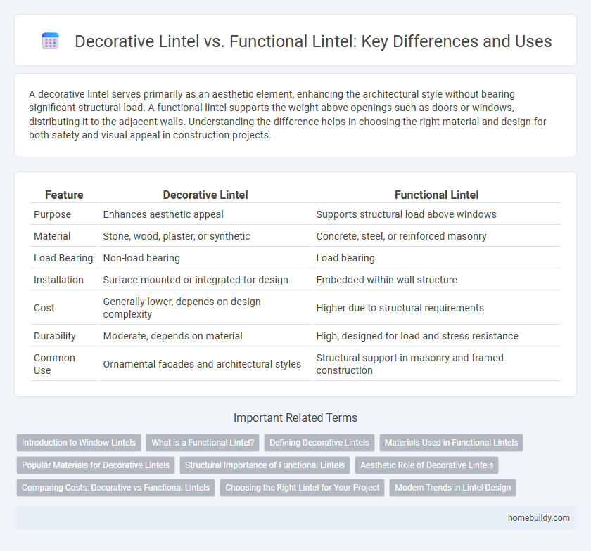 Decorative Lintel vs. Functional Lintel: Key Differences and Uses