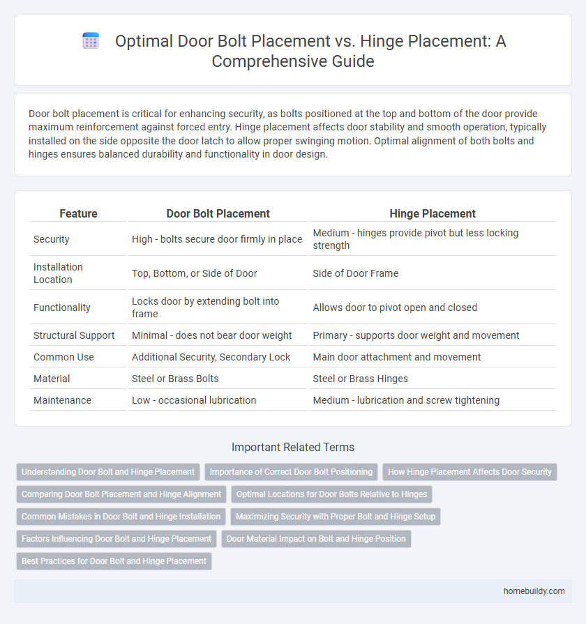 Optimal Door Bolt Placement vs. Hinge Placement: A Comprehensive Guide