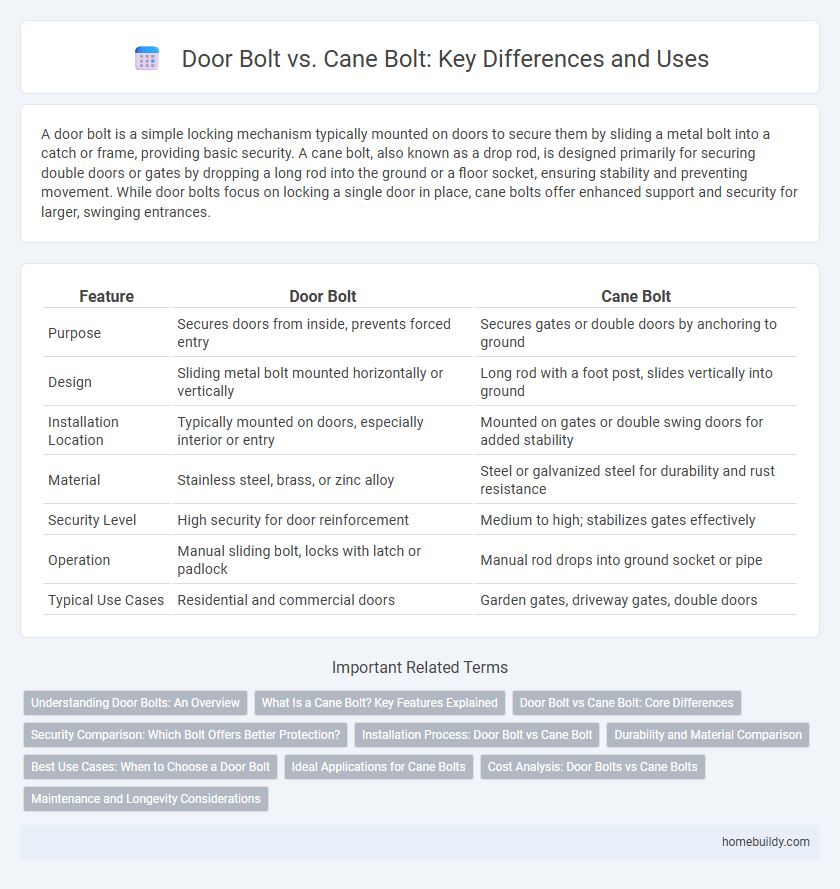 Door Bolt vs. Cane Bolt: Key Differences and Uses