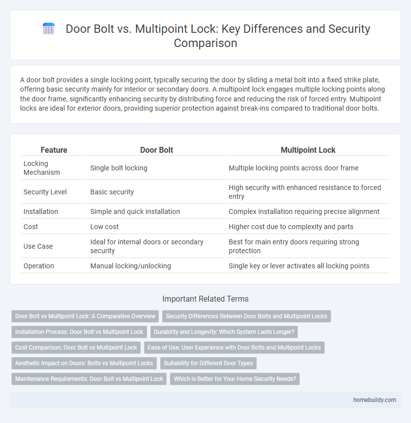 Door Bolt vs. Multipoint Lock: Key Differences and Security Comparison