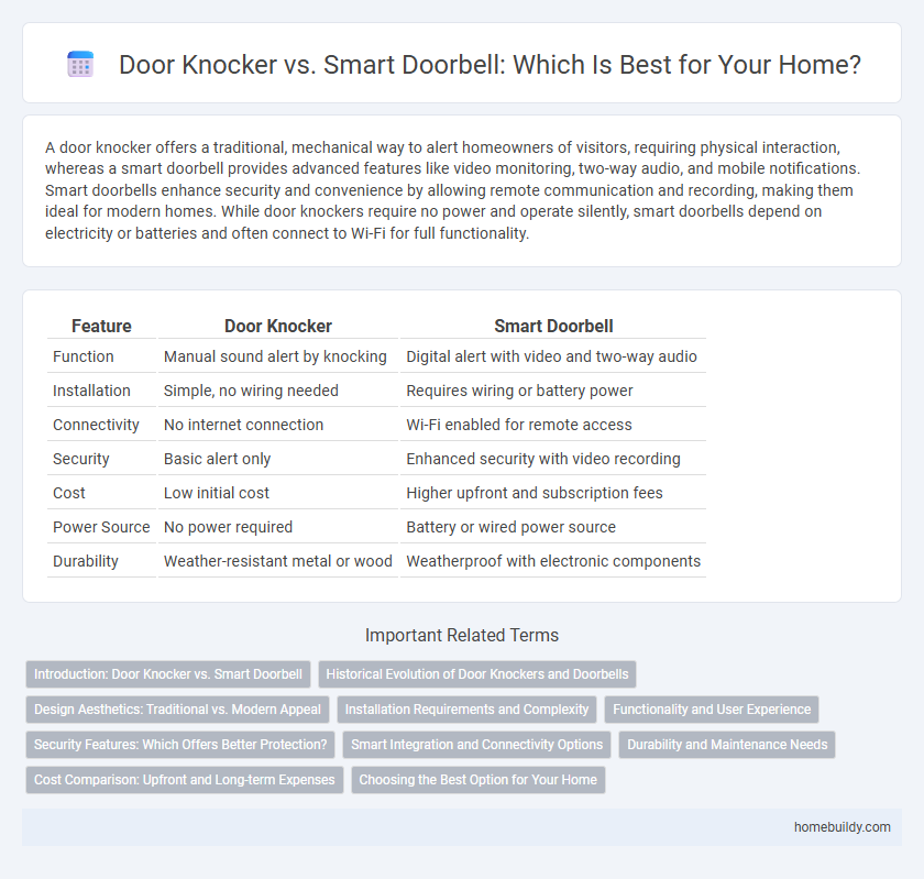 Door Knocker vs. Smart Doorbell: Which Is Best for Your Home?