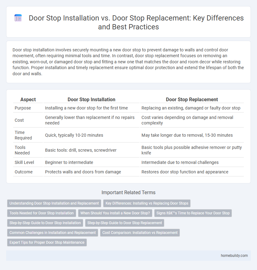 Door Stop Installation vs. Door Stop Replacement: Key Differences and Best Practices
