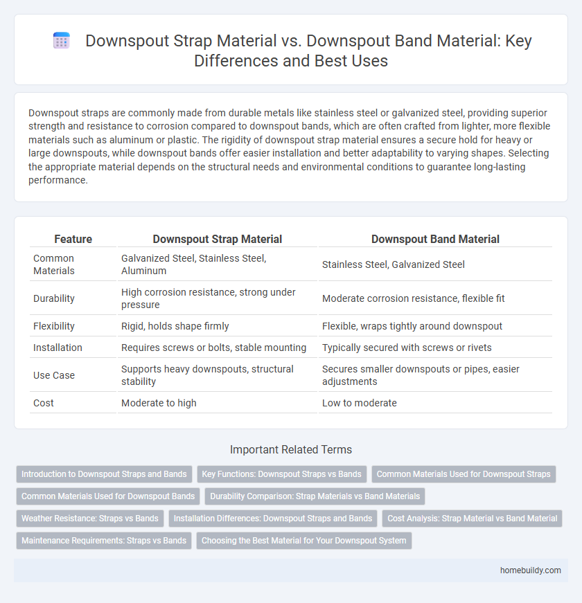 Downspout Strap Material vs. Downspout Band Material: Key Differences and Best Uses