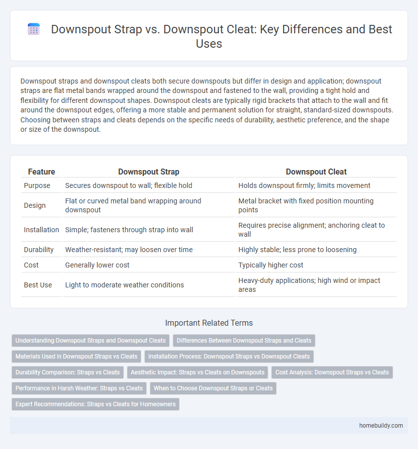Downspout Strap vs. Downspout Cleat: Key Differences and Best Uses