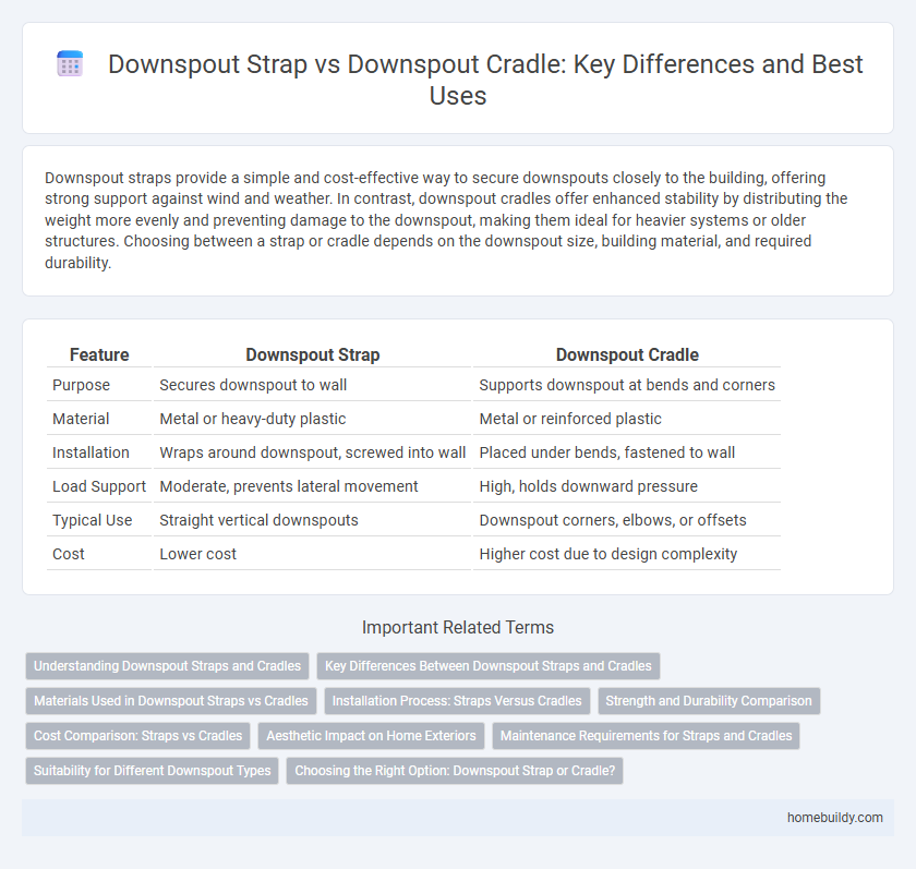 Downspout Strap vs Downspout Cradle: Key Differences and Best Uses