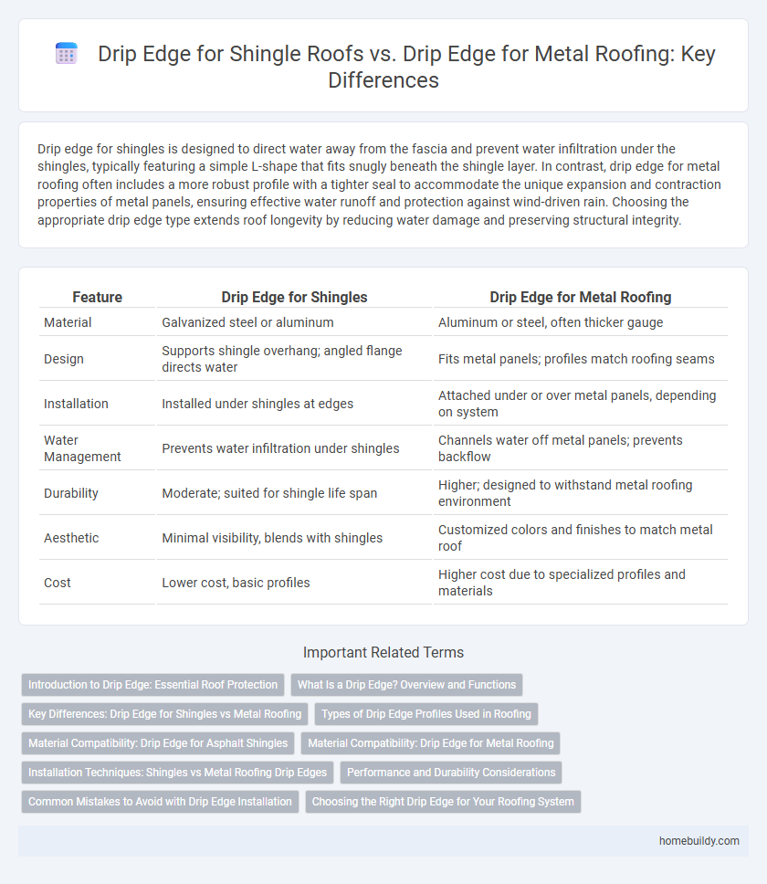 Drip Edge for Shingle Roofs vs. Drip Edge for Metal Roofing: Key Differences