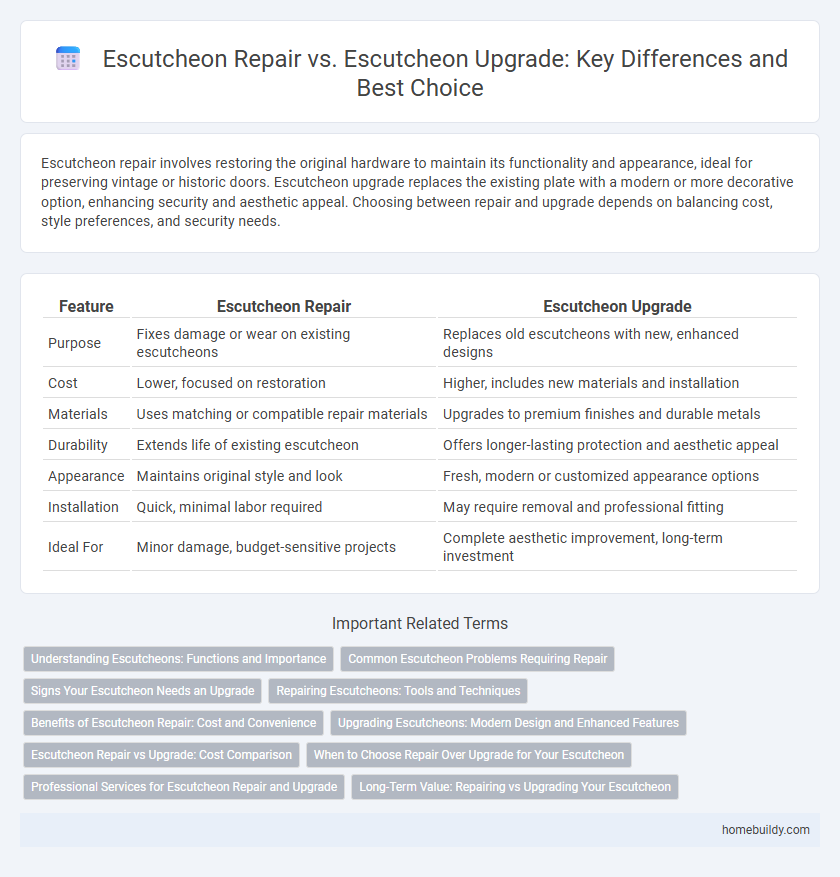 Escutcheon Repair vs. Escutcheon Upgrade: Key Differences and Best Choice