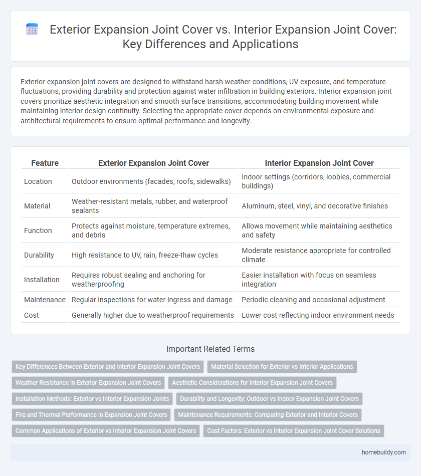 Exterior Expansion Joint Cover vs. Interior Expansion Joint Cover: Key Differences and Applications