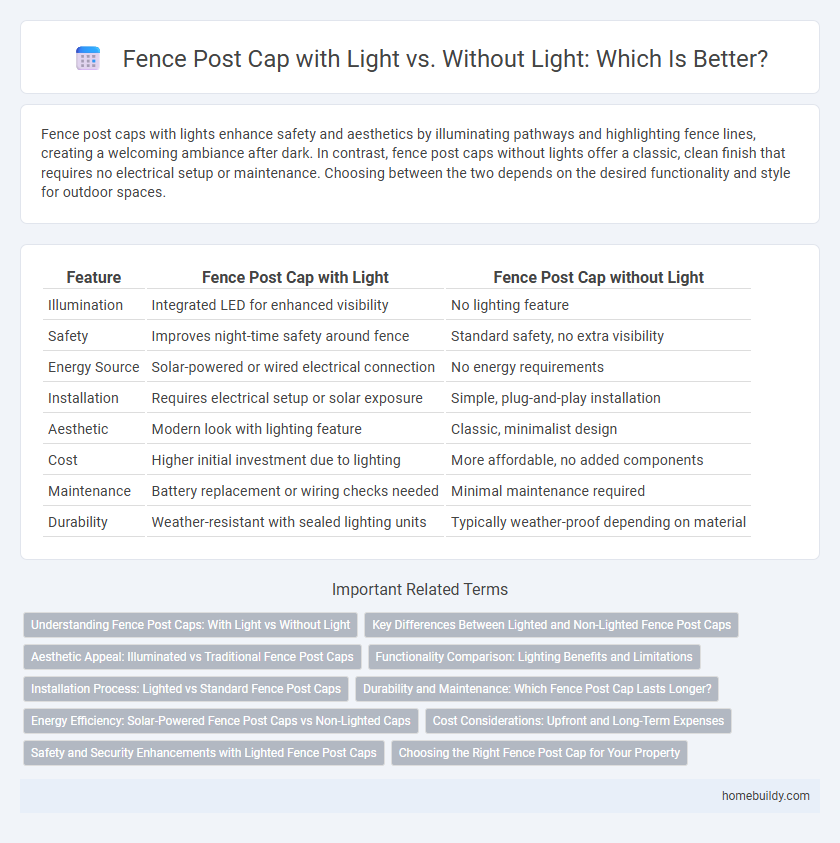 Fence Post Cap with Light vs. Without Light: Which Is Better?