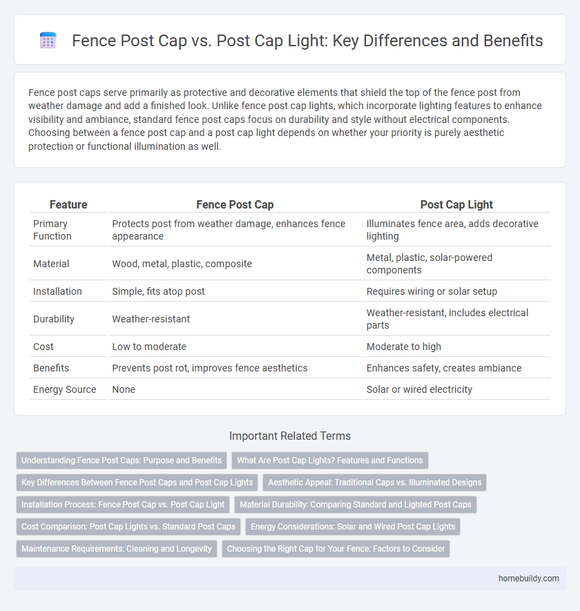Fence Post Cap vs. Post Cap Light: Key Differences and Benefits