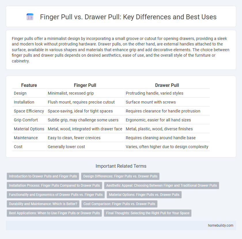 Finger Pull vs. Drawer Pull: Key Differences and Best Uses