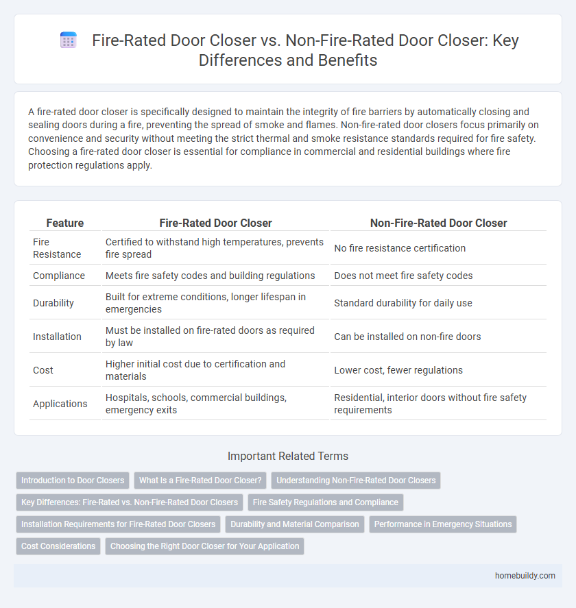Fire-Rated Door Closer vs. Non-Fire-Rated Door Closer: Key Differences and Benefits