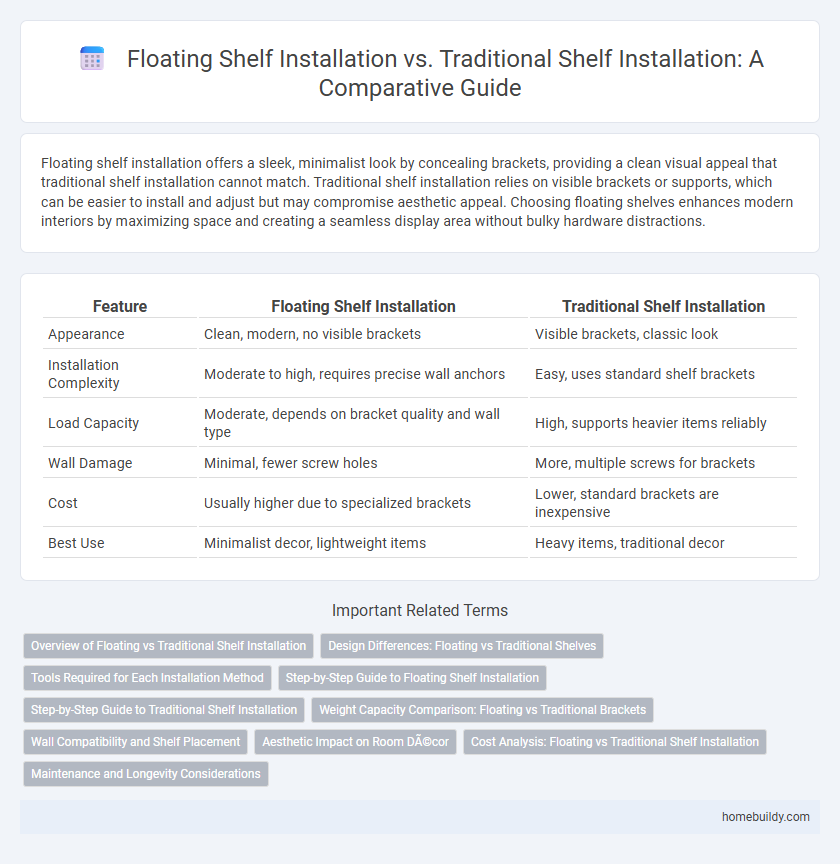 Floating Shelf Installation vs. Traditional Shelf Installation: A Comparative Guide