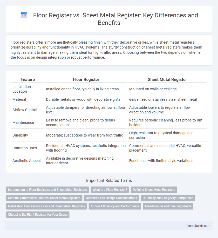 Floor Register vs. Sheet Metal Register: Key Differences and Benefits