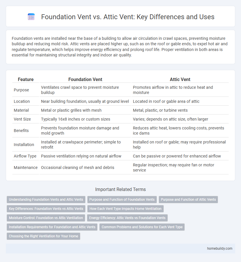 Foundation Vent vs. Attic Vent: Key Differences and Uses