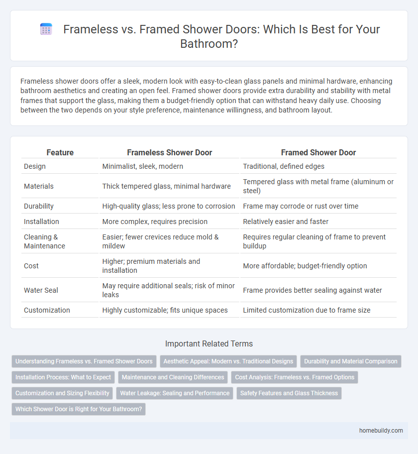 Frameless vs. Framed Shower Doors: Which Is Best for Your Bathroom?