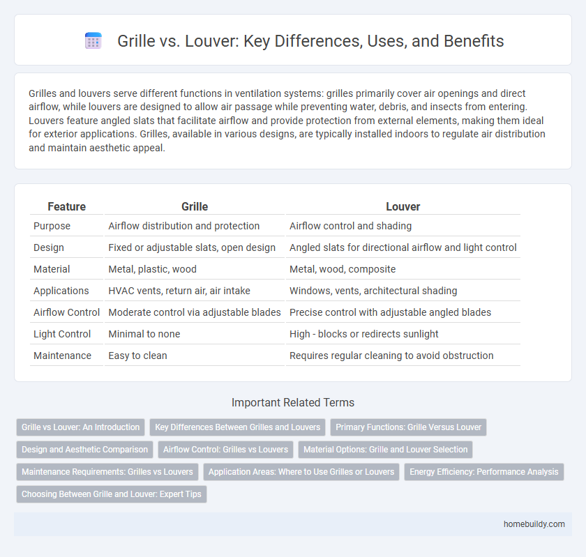 Grille vs. Louver: Key Differences, Uses, and Benefits