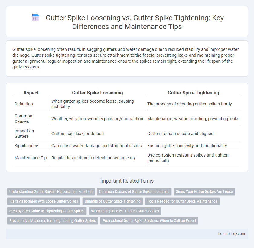 Gutter Spike Loosening vs. Gutter Spike Tightening: Key Differences and Maintenance Tips